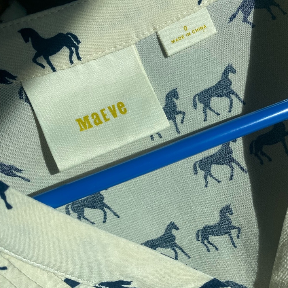 Maeve Horse Button Up from Anthropologie - Picture 5 of 7